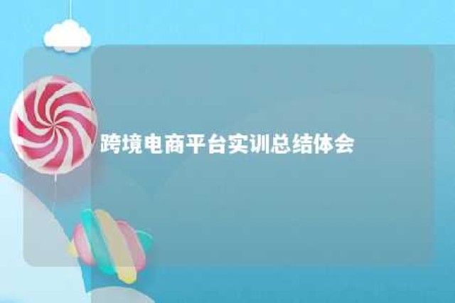 跨境电商平台实训总结体会 跨境电商平台实训总结体会怎么写